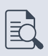 Icon of magnifying glass on a document